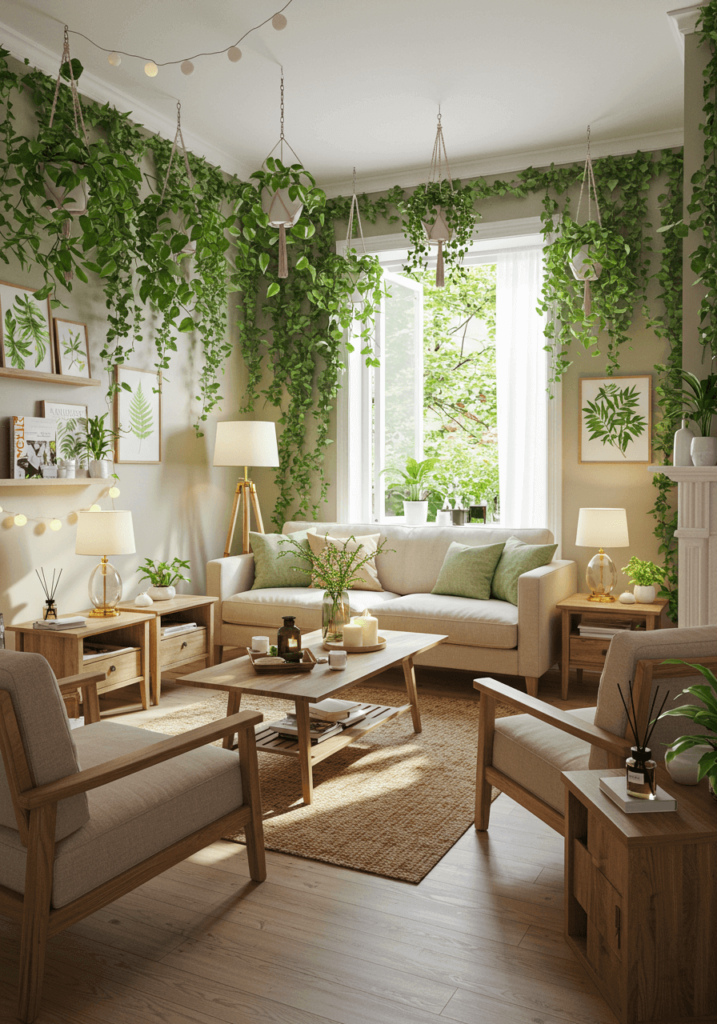 A bright and airy sunlit living room