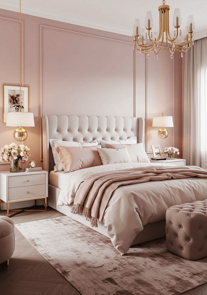 Blush Pink Accent Wall for Romance