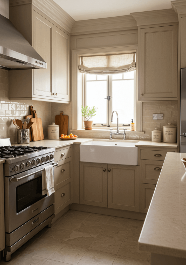 Cozy Kitchen with Warm Neutral Tones