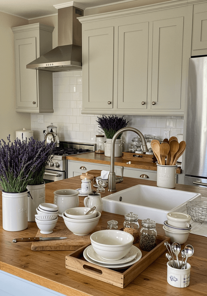 French Country Counter with Lavender