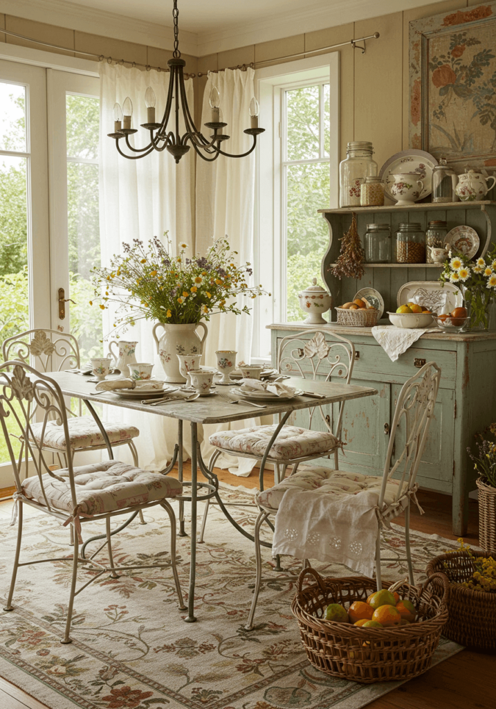 Garden-Inspired Dining Space with Large Windows